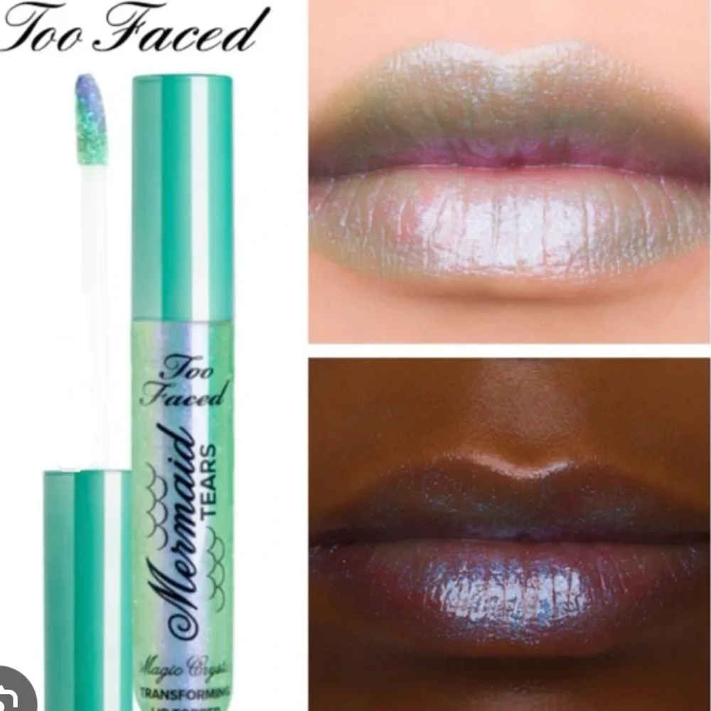 Too Faced Mermaid Tears Lip Topper and Lipstick Set